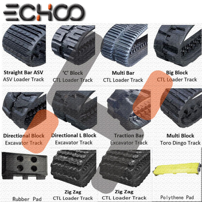 qualité  ECHOO Rubber Tracks For Excavators Mini Diggers , Compact Track Loader Usine
