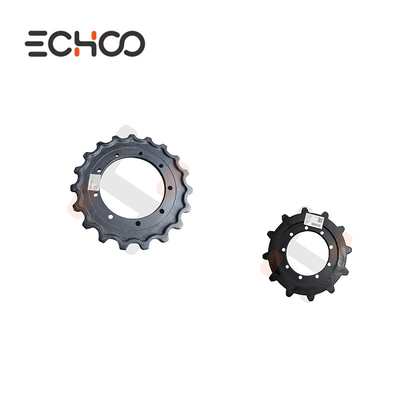 La roue à engrenages de chaîne s'adapte aux composants du chariot de la mini-pellette Kubota U25